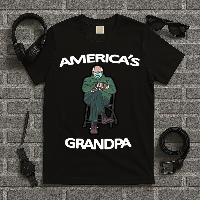 America's Grandpa Bernie Sanders Mitten Meme T-Shirt