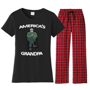 America's Grandpa Bernie Sanders Mitten Meme Women's Flannel Pajama Set