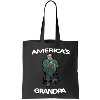 America's Grandpa Bernie Sanders Mitten Meme Bag