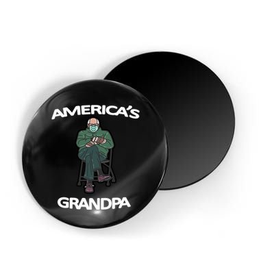 America's Grandpa Bernie Sanders Mitten Meme Magnet