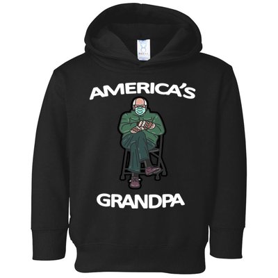 America's Grandpa Bernie Sanders Mitten Meme Toddler Hoodie