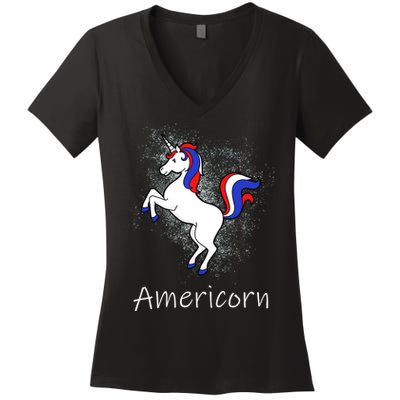 Americorn Women's V-Neck T-Shirt