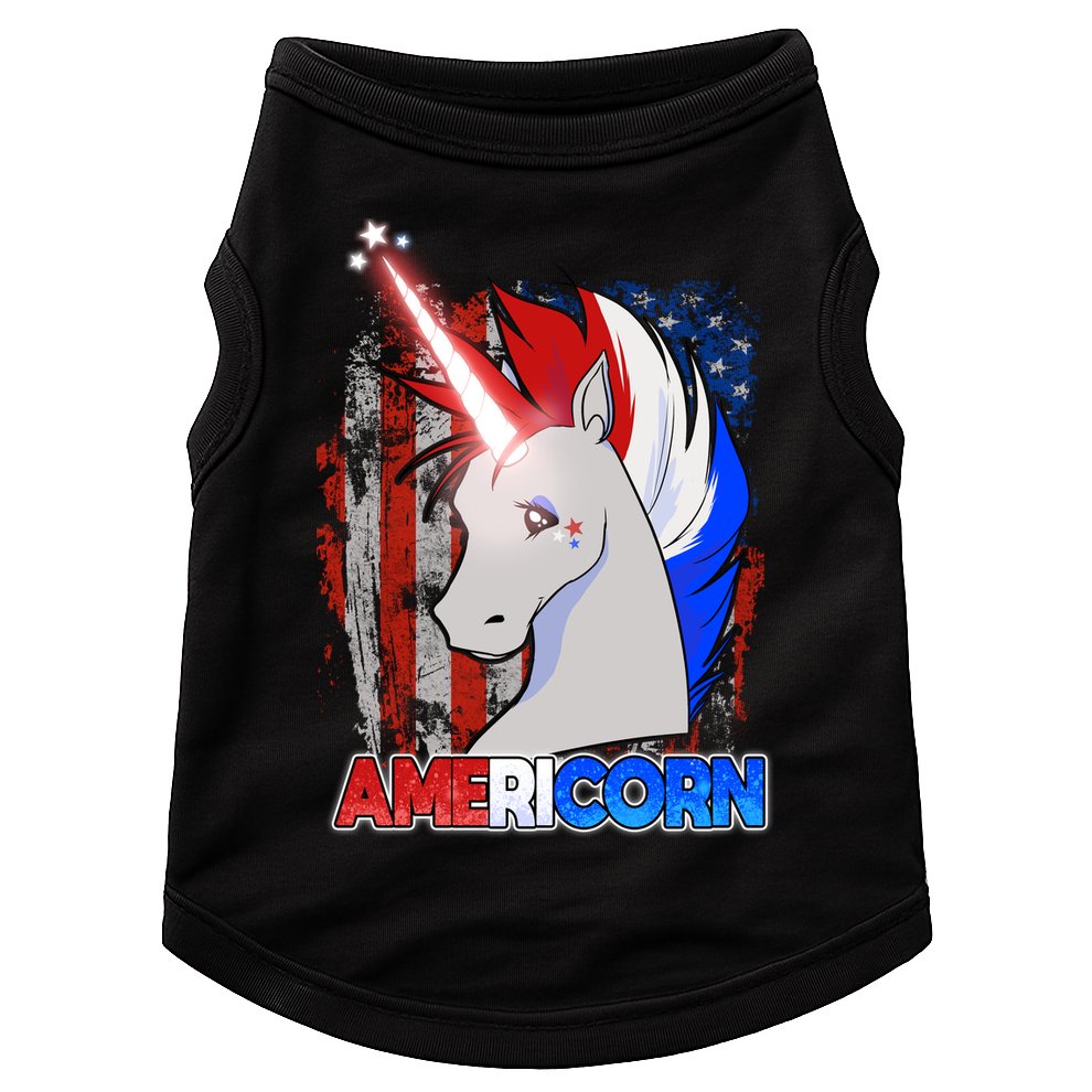 Americorn Unicorn Flag Doggie Tank