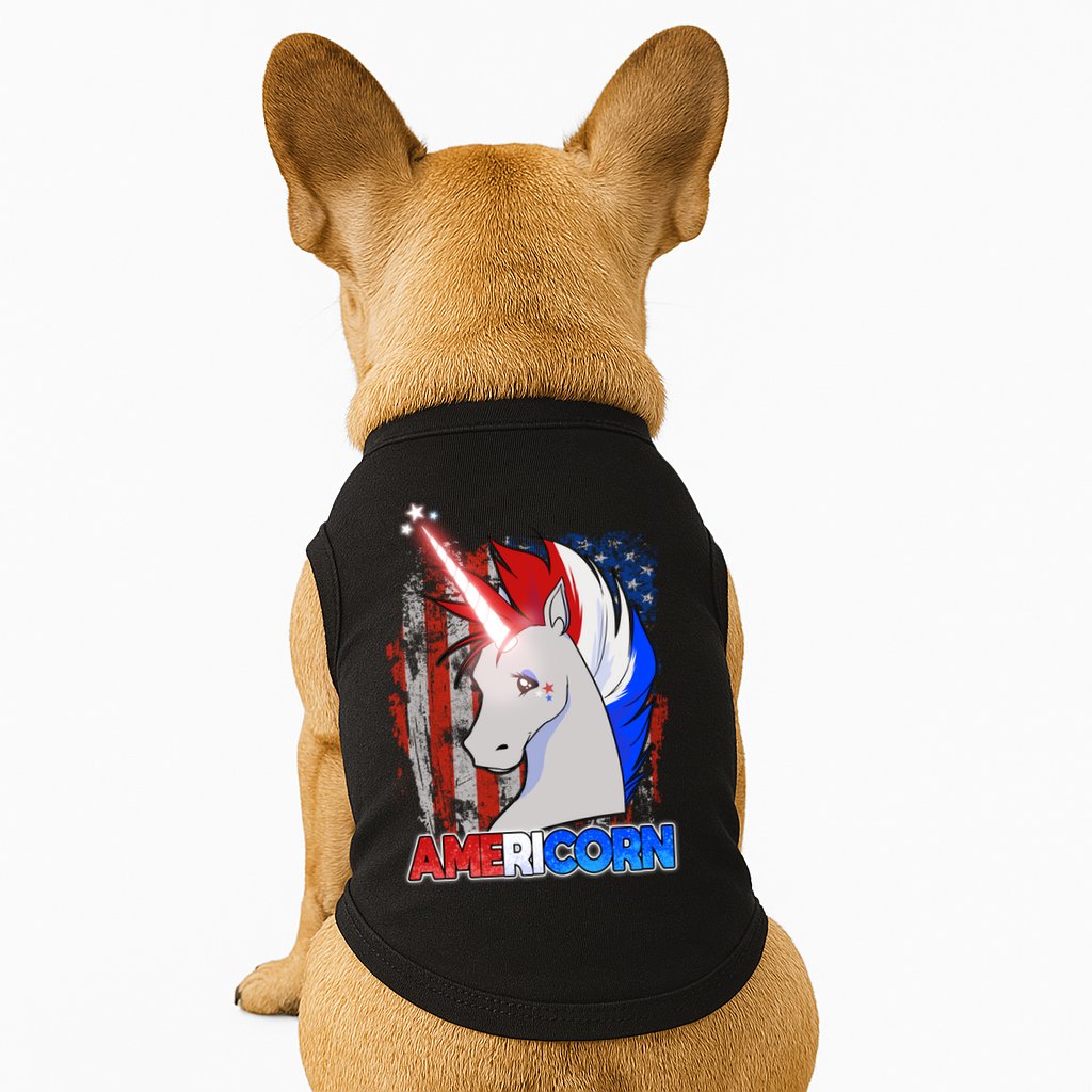 Americorn Unicorn Flag Doggie Tank