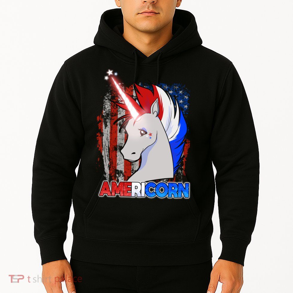 Americorn Unicorn Flag Hoodie