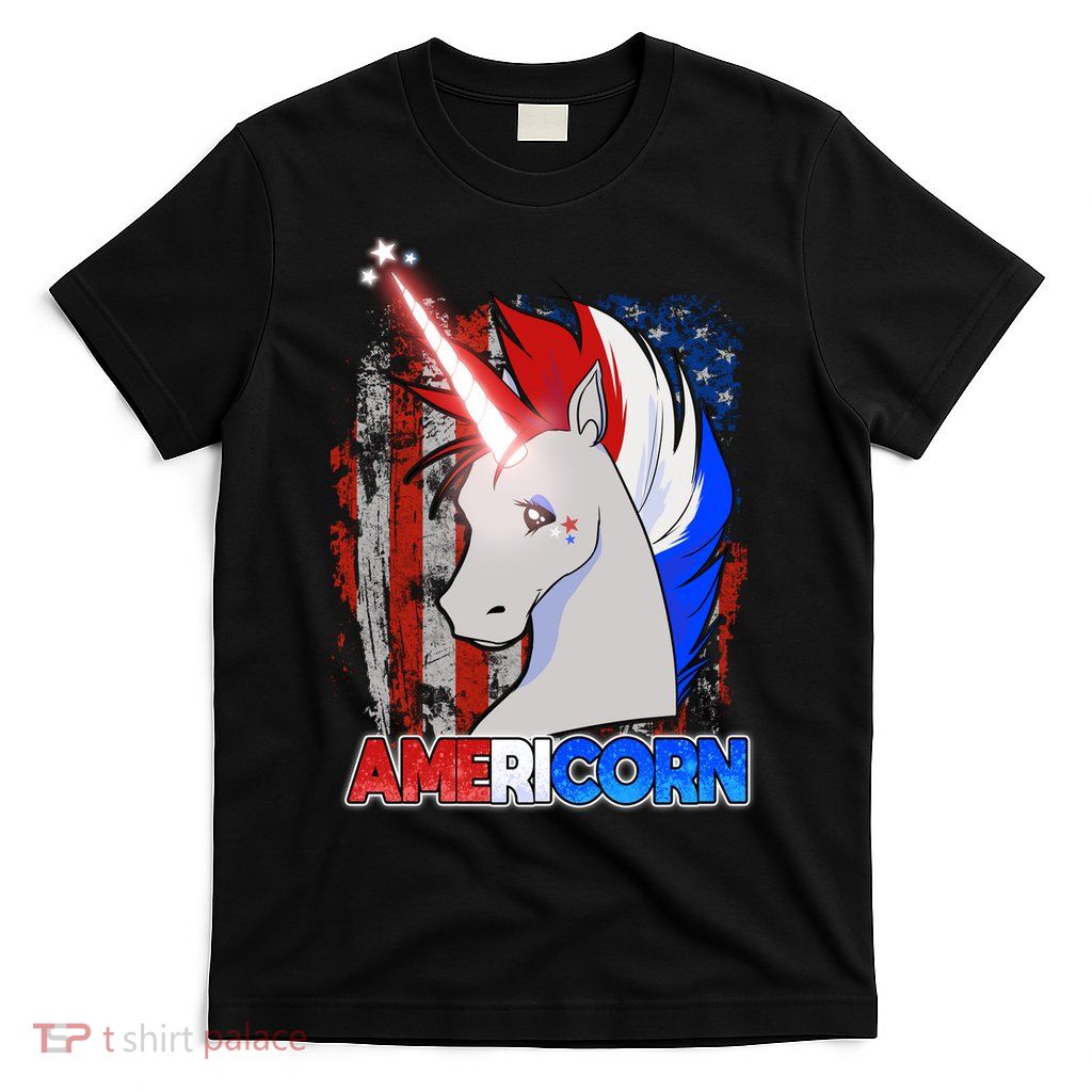 Americorn Unicorn Flag T-Shirt