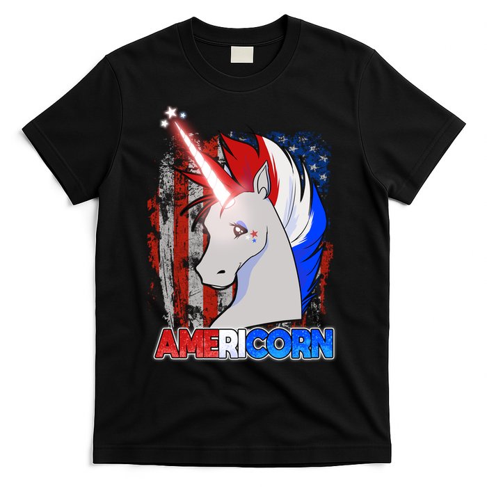 Americorn Unicorn Flag T-Shirt