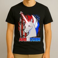 Americorn Unicorn Flag T-Shirt