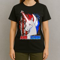 Americorn Unicorn Flag T-Shirt