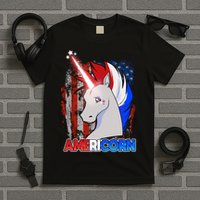 Americorn Unicorn Flag T-Shirt