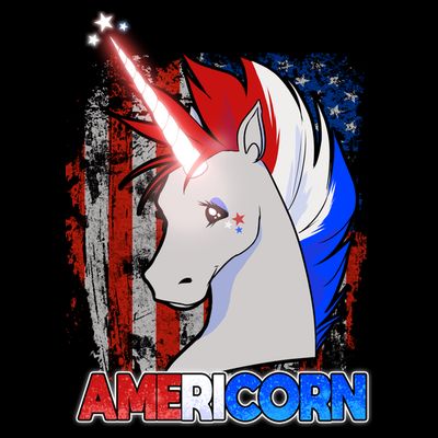 Americorn Unicorn Flag T-Shirt