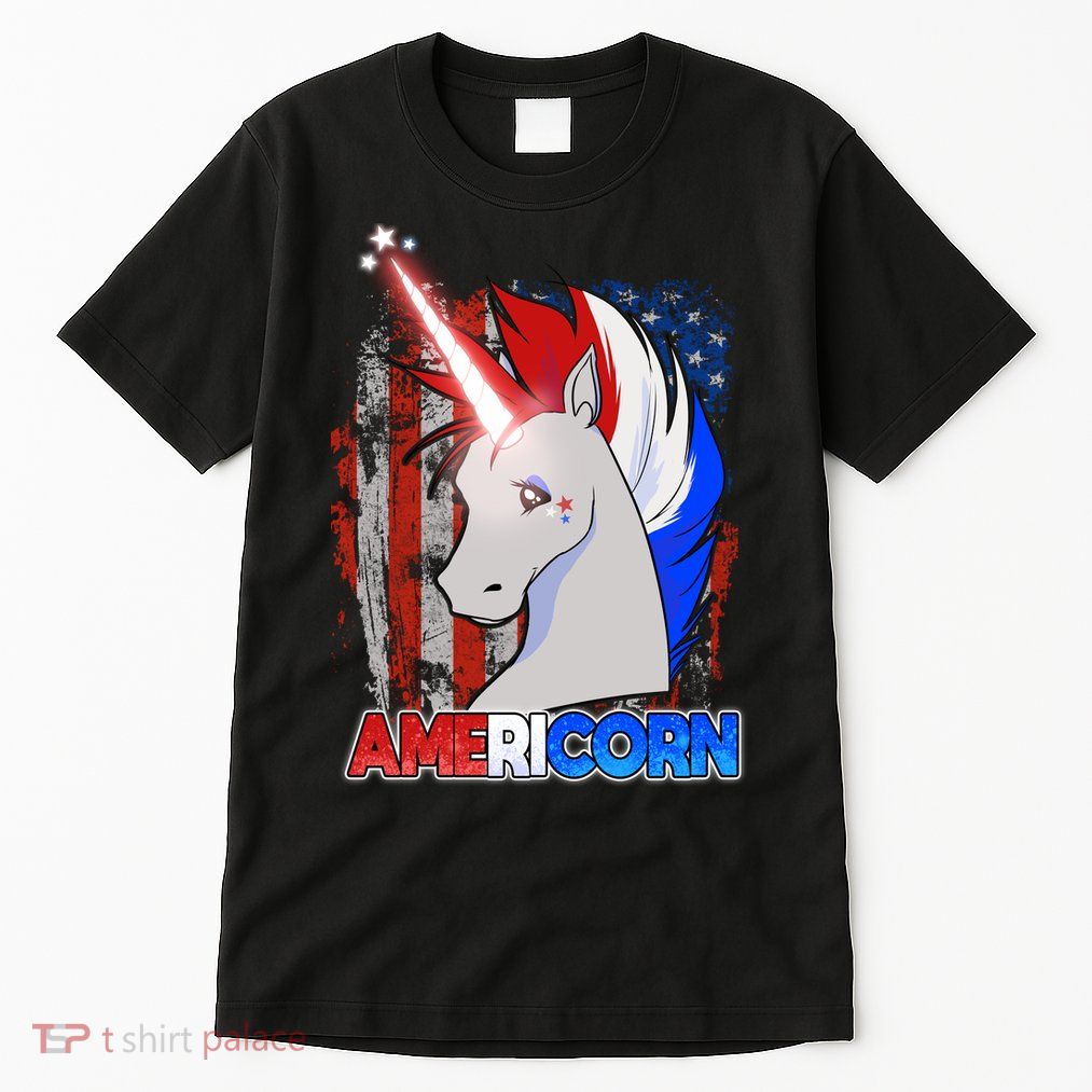 Americorn Unicorn Flag Tall T-Shirt