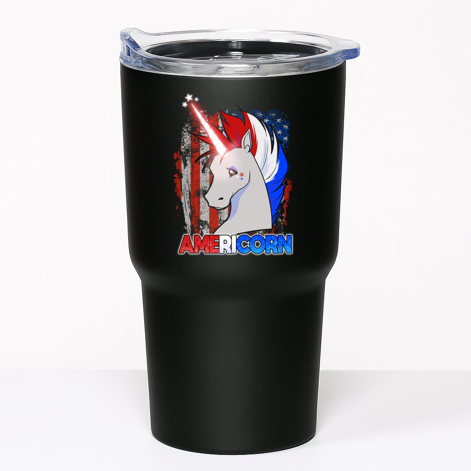 Americorn Unicorn Flag Tumbler
