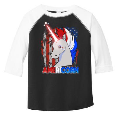 Americorn Unicorn Flag Toddler Fine Jersey T-Shirt