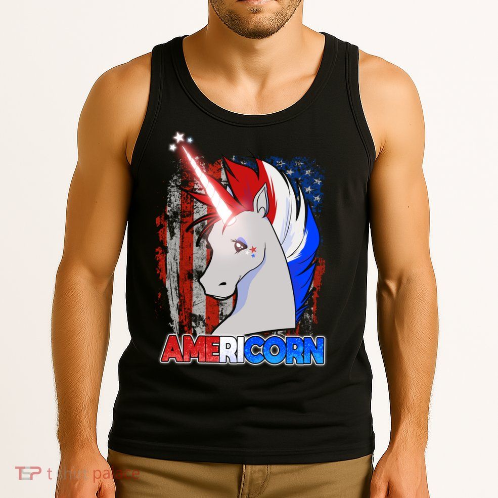 Americorn Unicorn Flag Tank Top