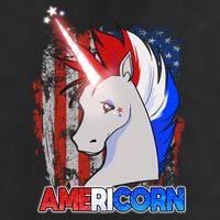 Americorn Unicorn Flag Golf Towel