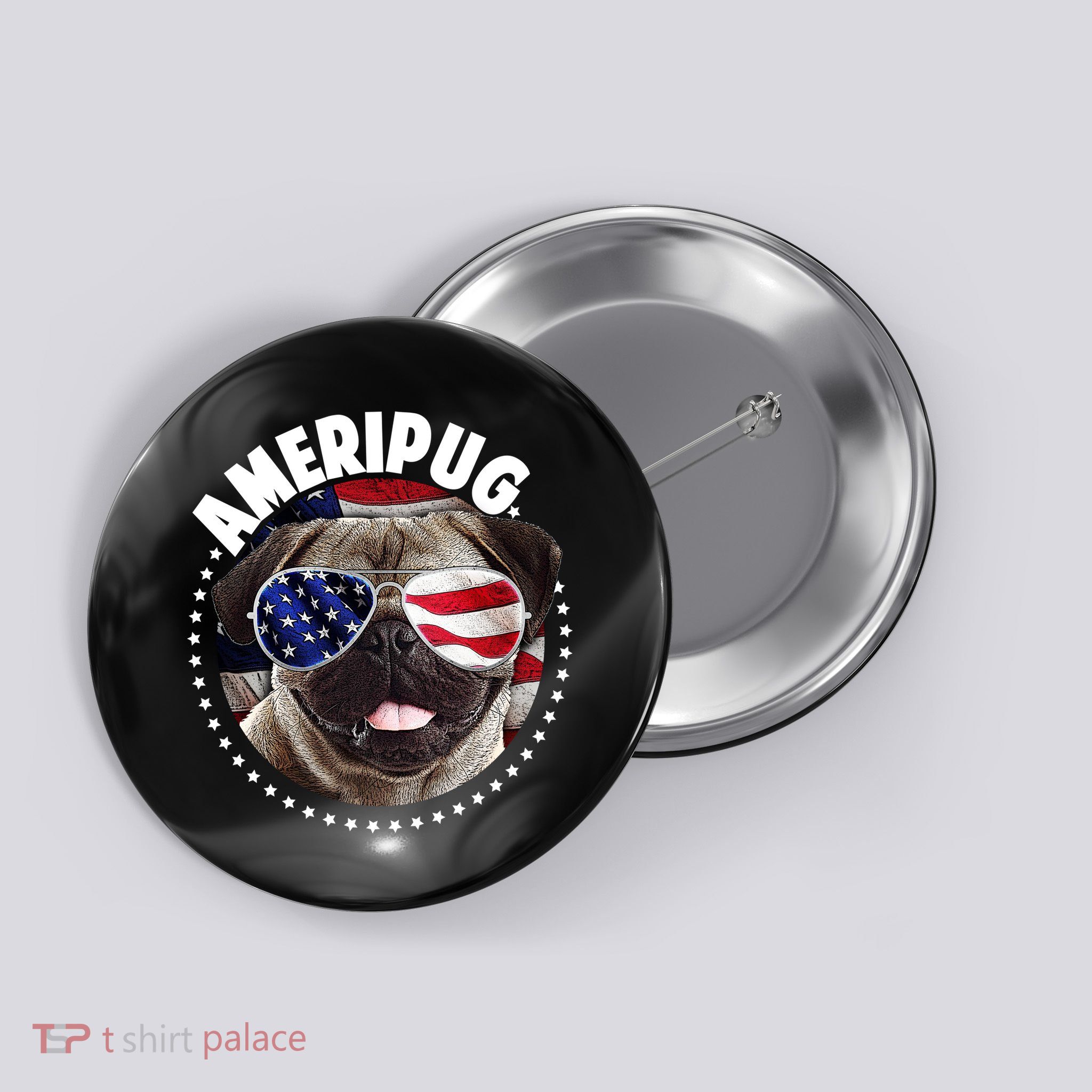 Ameripug Button