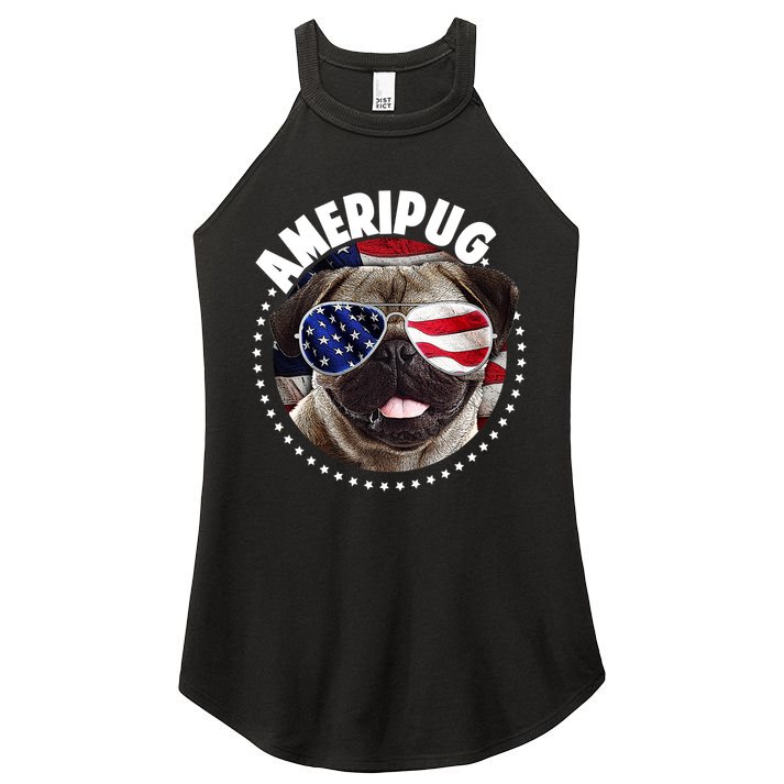 Ameripug Women's Perfect Tri Rocker Tank