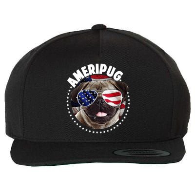 Ameripug Wool Snapback Cap