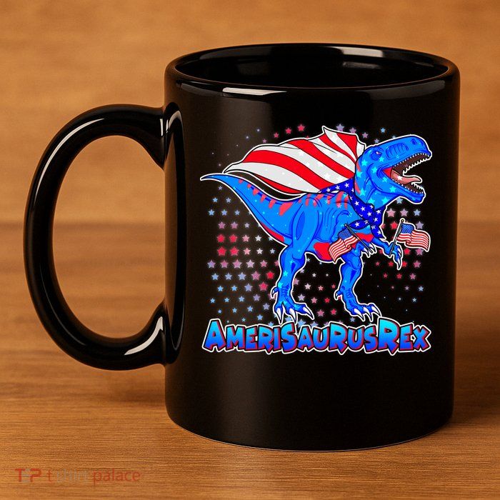 Amerisaurus Rex 11oz C Handle Ceramic Mug