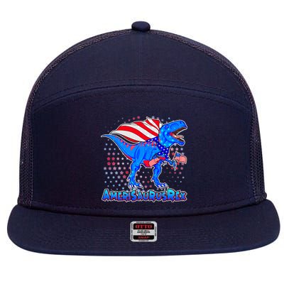 Amerisaurus Rex 7 Panel Mesh Trucker Snapback Hat