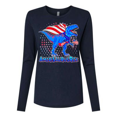 Amerisaurus Rex Womens Cotton Relaxed Long Sleeve T-Shirt