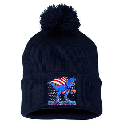 Amerisaurus Rex Pom Pom 12in Knit Beanie