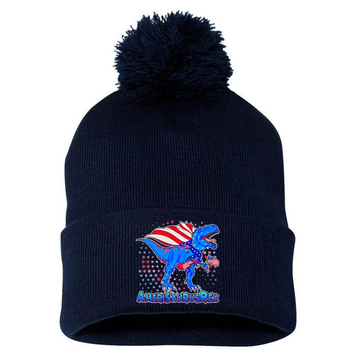 Amerisaurus Rex Pom Pom 12in Knit Beanie