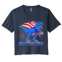 Amerisaurus Rex Women's Crop Top Tee