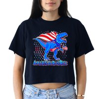 Amerisaurus Rex Women's Crop Top Tee