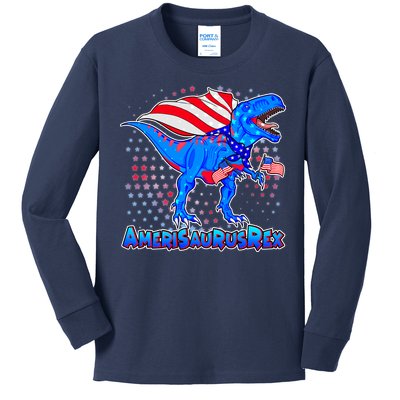 Amerisaurus Rex Kids Long Sleeve Shirt