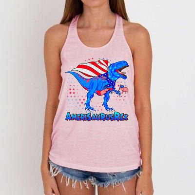 Amerisaurus Rex Women's Knotted Racerback Tank