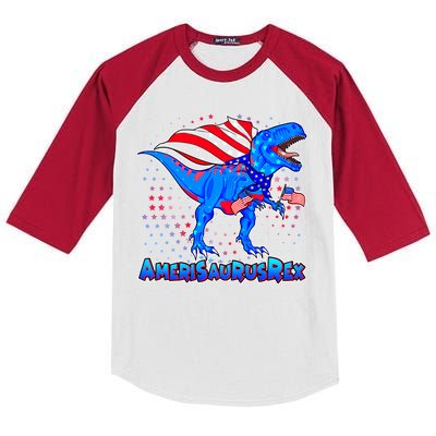 Amerisaurus Rex Kids Colorblock Raglan Jersey