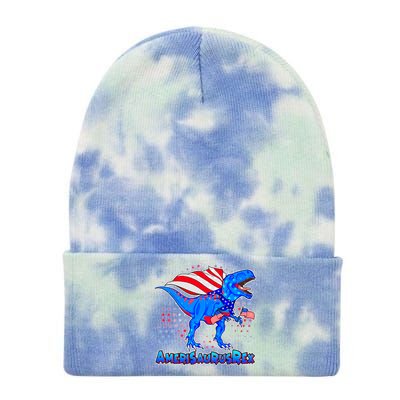 Amerisaurus Rex Tie Dye 12in Knit Beanie