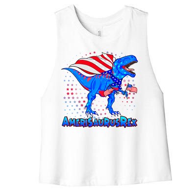 Amerisaurus Rex Women's Racerback Cropped Tank