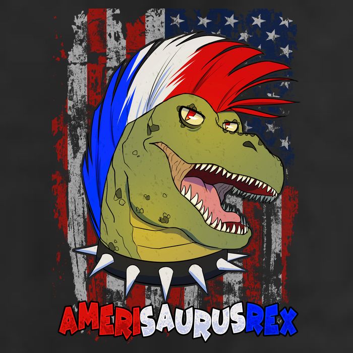 Amerisaurusrex 7 Panel Mesh Trucker Snapback Hat