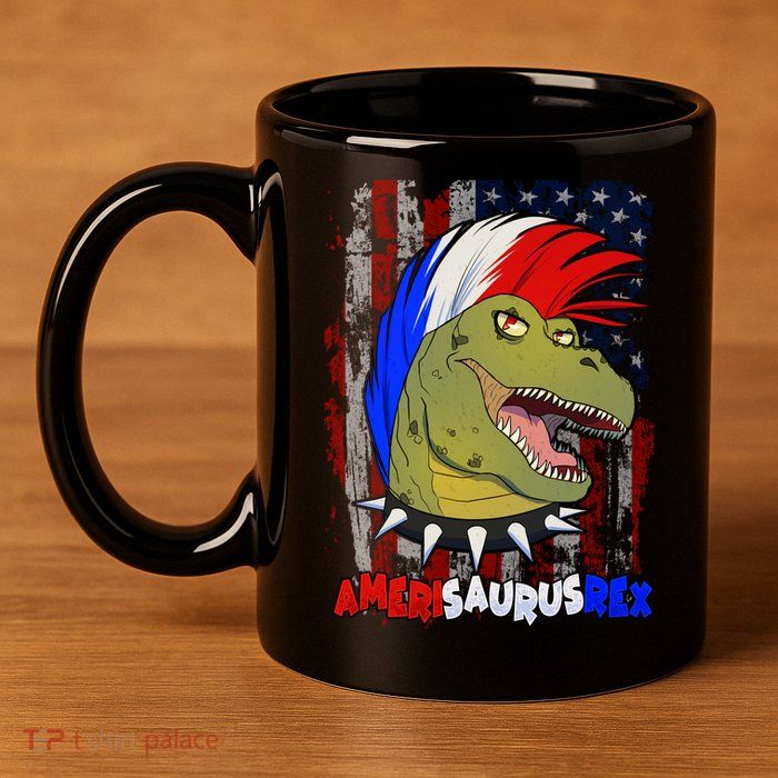 Amerisaurusrex 11oz C Handle Ceramic Mug