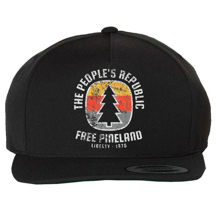 American Marauder Free Pineland Camping Badge Wool Snapback Cap