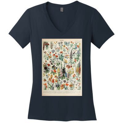 Adolphe Millot Fleurs A Women's V-Neck T-Shirt