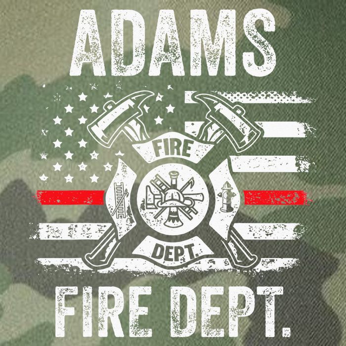 Adams Massachusetts Fire Department Thin Red Line Fireman Legacy Tie Dye Trucker Hat