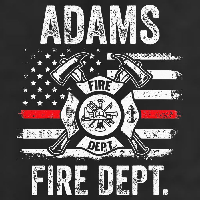 Adams Massachusetts Fire Department Thin Red Line Fireman 7 Panel Mesh Trucker Snapback Hat