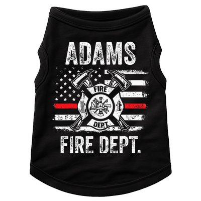 Adams Massachusetts Fire Department Thin Red Line Fireman Doggie Tank