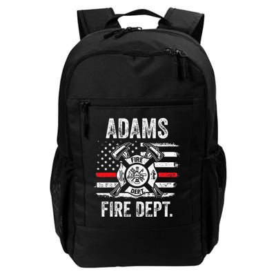 Adams Massachusetts Fire Department Thin Red Line Fireman Backpack