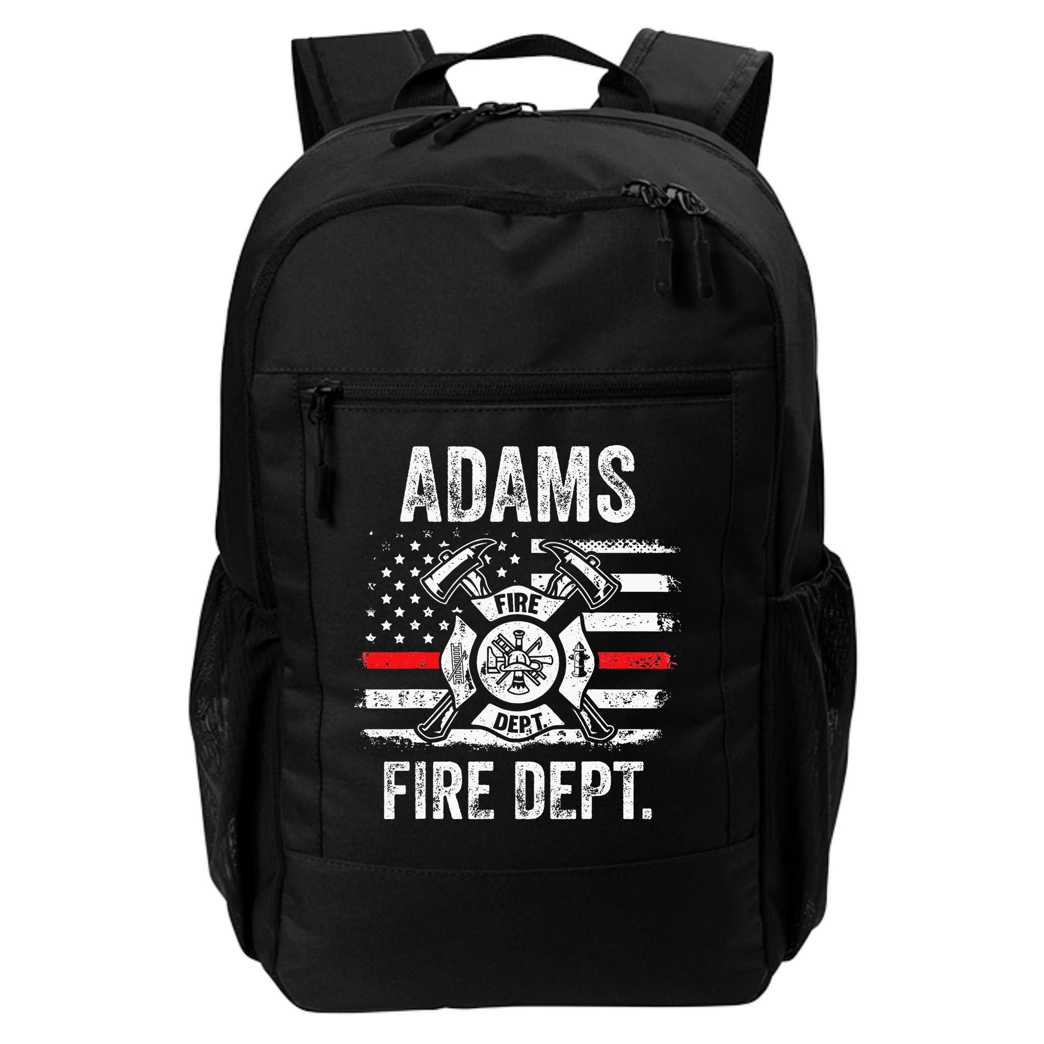 Adams Massachusetts Fire Department Thin Red Line Fireman Backpack