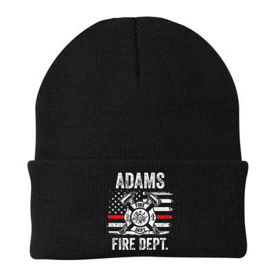 Adams Massachusetts Fire Department Thin Red Line Fireman Beanie