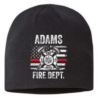 Adams Massachusetts Fire Department Thin Red Line Fireman Sustainable Beanie