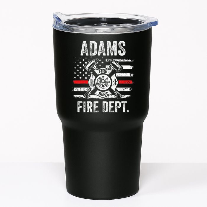 Adams Massachusetts Fire Department Thin Red Line Fireman Tumbler