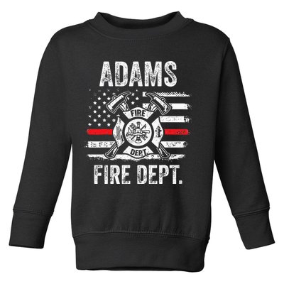 Adams Massachusetts Fire Department Thin Red Line Fireman Toddler Sweatshirt