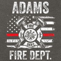 Adams Massachusetts Fire Department Thin Red Line Fireman Cotton Canvas Backpack