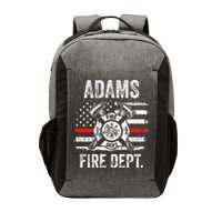 Adams Massachusetts Fire Department Thin Red Line Fireman Vector Backpack